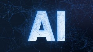 AI - Artificial Intelligence - Deep Data Machine Learning 4k. Conceptual 3D animation of digital Ai artificial intelligence concept. Network structure with connected particles.