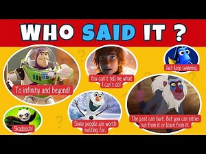 Who Said It? | Guess the Animated Movie Character by Their Famous Quote!