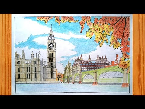 How to Draw Big Ben Step by Step Easy | How to Draw Big Ben Tower London | Ben Clock Tower Drawing