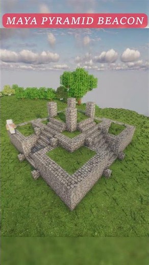 Maya Pyramid Beacon Build (Ancient Temple Design) | Minecraft #minecraftbeauty #minecrafttutorial