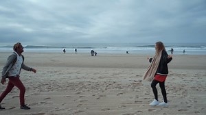 Friends meeting at the beach - Free Stock Video Footage | Coverr