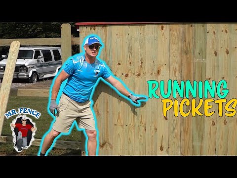 How to Nail Pickets on a Wood Fence | Running Pickets