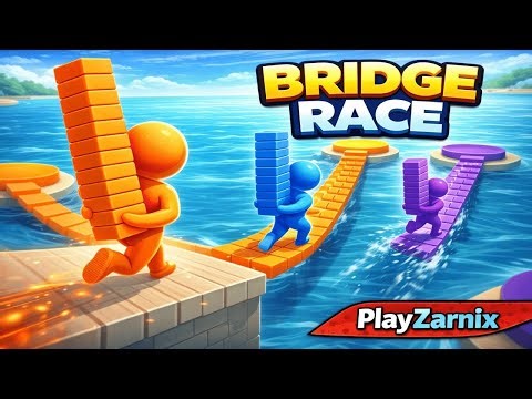 Bridge Race Gameplay | Fast Building & Racing Fun | PlayZarnix