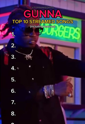 Gunna Top 10 Streamed Songs #gunna #raptok #hiphop #rap