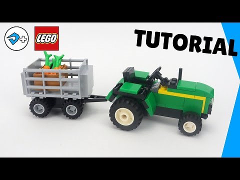 LEGO Tractor with trolley - TUTORIAL