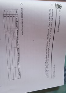 GR 12 PHYSICS ASSESSMENT 4ASSESSMENT BOOKLET(b) Assuming the ... | Filo