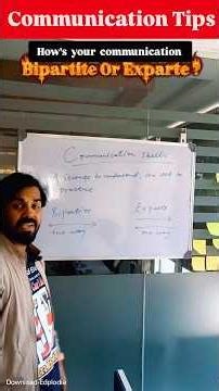 Is your communication -Bipartite Or Exparte ? #ambritish #publicspeaking