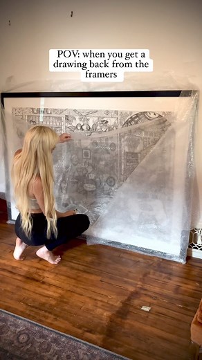 118K views · 1.9K reactions | Almost a year ago today! This was so exciting receiving my largest drawing (40 x 60”) back from the frame shop. “House and Home” remains my largest drawing to date. Find prints and originals available at www.annawilsonart.ca | Anna Wilson | Facebook