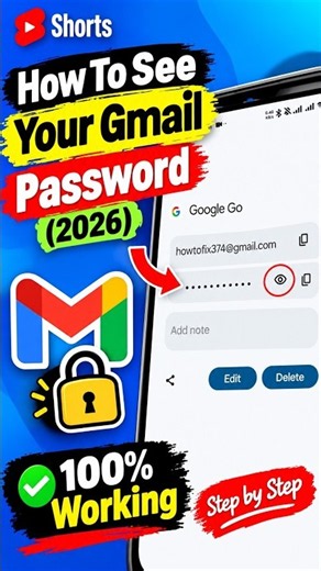 How To See Your Gmail Password (2026) | Find Saved Google Password #shorts