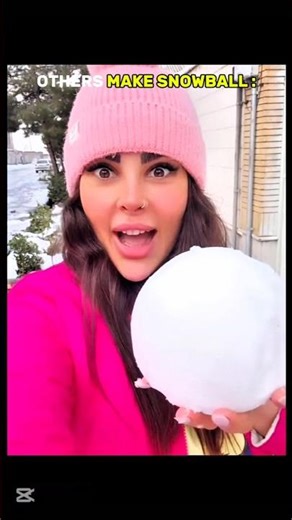 Others Make Snowballs VS THIS LAST ONE 😳❄️ #shorts #trollface #snowball #trending #meme