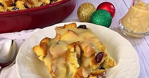 Eggnog Bread Pudding With Rum Sauce