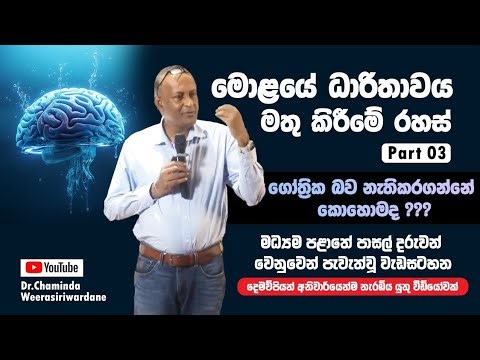 මොළයේ ධාරිතාවය මතු කිරීමේ රහස්| Part 03| Dr Chaminda Weerasiriwardane