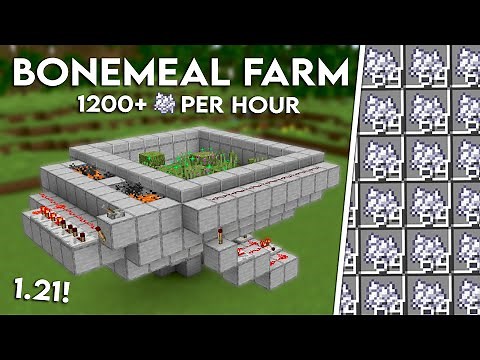 Minecraft 1.21 Easy Bone Meal Farm Tutorial - 1200+ Per Hour