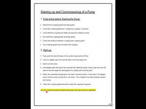 Start up and commissioning procedure-brief