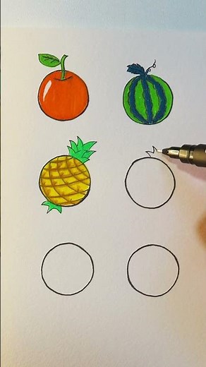 Easy drawing from a circle #easydrawing #drawing #letsdraw #art #drawing #cute