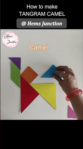 How to make a Tangram Camel #shorts #tangram #hemsjunction #tangramcamel #tangramanimals
