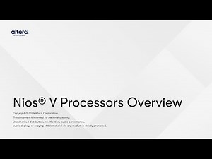 Nios® V Processors Overview