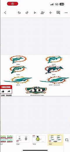 Miami Dolphins Logo History #logo #logohistory