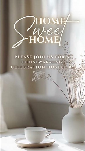 Elegant Housewarming Invitation | Modern Animated Canva Video Invite