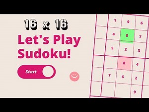 SUDOKU 16x16 - THE BEST NUMBER PUZZLE GAME || IQ Enhancement #numbergame #sudokupuzzles