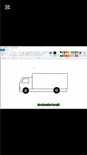 How to Draw a Colorful Truck in MS Paint | Easy Drawing for Kids MS Paint Drawing #mspaint #shorts