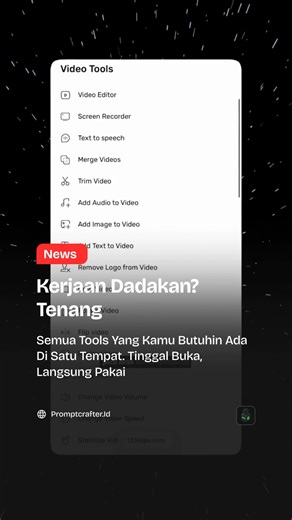 Prompt Crafter on Instagram: "Butuh potong video, bersihin audio, atau ubah PDF ke Word tanpa install apa pun? Kenalan sama 123apps (https://123apps.com/id/) Tools online buat semua urusan kerjaan kamu - 51+ tools buat edit video, audio, PDF, dan file converter - Cepet, gratis, langsung dari browser - Cocok buat kerjaan dadakan, tugas, atau bikin konten 📌 Save thread ini biar nggak lupa dan follow buat daftar tools produktif lainnya Source: mattdiks"