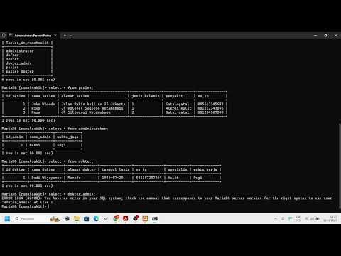 Basis data MariaDB menggunakan command prompt