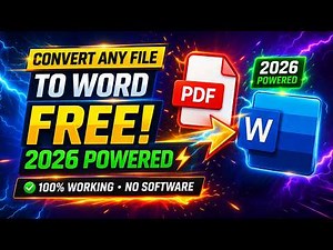 Convert Files to Word 📝Without Software (2026 Trick)🗿
