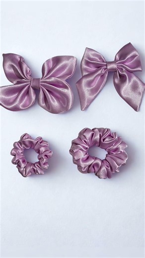 Luxury Satin Bow & Scrunchie Collection 🎀✨ | Handmade Hair Accessories Ideas 💖