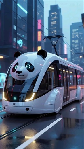 Panda & Tiger Evolution 🚊☀️ | Animal Fusions Into City Tram & Solar Train | Brain Animals #shorts