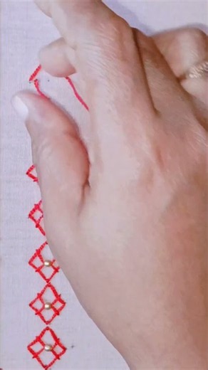 #viralvideo hand embroidery needle thread design sewing method tutorial 🪡🇧🇩🧶🧵🩷