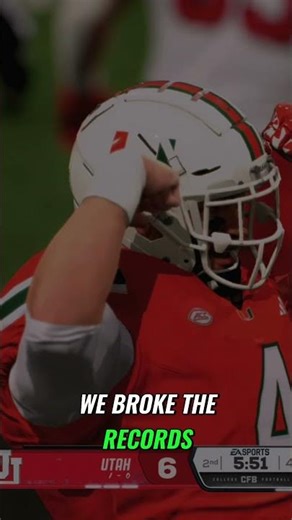 Touchdown! Watch Miami Football Player Break Records! #shorts