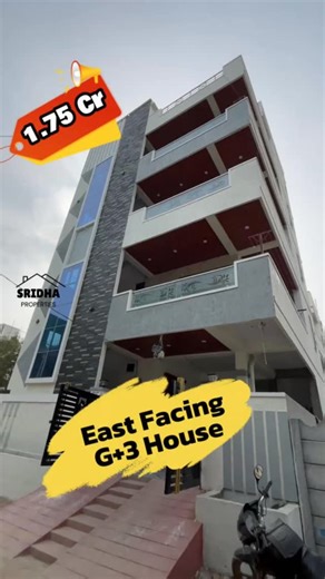 SRIDHA Properties on Instagram: "📞88868 69900 - Brand new East Facing Independent House for sale in Ameenpur Hyderabad : . Contact Number number: 88868 69900 Prasad 80197 41631 Hariteja ✍️Property Type : G+3 House ✍️ Plot Size: 100sq.yards ✍️ plot dimensions: 30*30 ✍️ Builtup with 724sft each slab area ✍️Building Facing: east ✍️Front Road : 30 ✍️Expected Rental Income: 70k ✍️Age:brand new ✍️Loan Facility:up to 80% available ✍️Price: 1.75cr (Negotiable) 📍Location: Rajarajeshwari Layout, Ameenpu