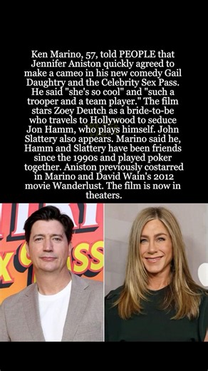 Ken Marino Says Jennifer Aniston Was a "Trooper" Making Cameo in His Comedy #shorts #KenMarino