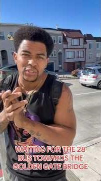 WAITING FOR THE 28 BUS TOWARDS THE GOLDEN GATE BRIDGE