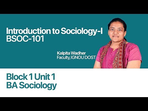 Unit 1 (Block 1) | Introduction to Sociology-I | BSOC 101 | BASOH | India's No.1 IGNOU Coaching App