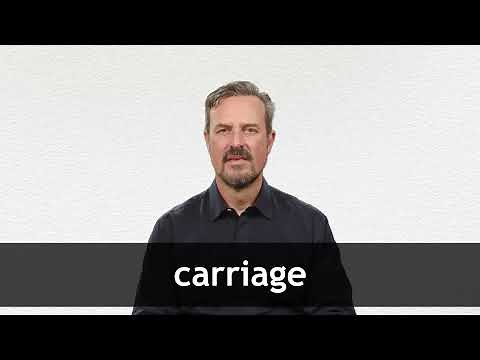 How to pronounce CARRIAGE in American English