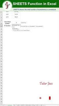 SHEETS in Excel