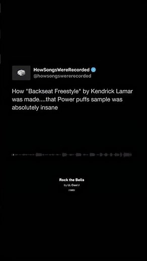 Backseat freestyle by Kendrick Lamar produced by me 🌊