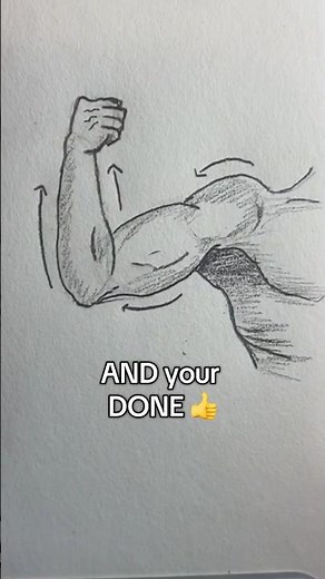 How to draw muscular arms flexing #howtodraw #easydrawing #drawingtutorial #drawing #arm #arms
