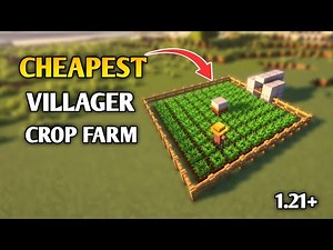 EASIEST Cheapest Villager Crop Farm in Minecraft 1.21 – Works on Java & Bedrock! (Unlimited Food!)