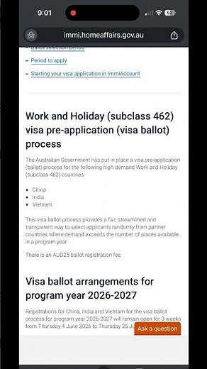 How to Check Australia Lottery Visa 2026 result | subclass 462 Australian Visa ballot result check