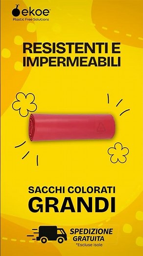 Sacchi immondizia colorati grandi: resistenti e impermeabili | Raccolta differenziata