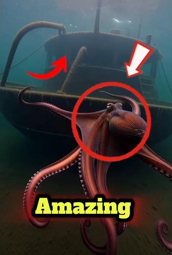 Giant Pacific Octopus Encounter While Diving 😱🐙
