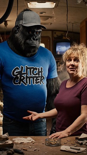 Gorilla Trailer VLOGS! Rubbers and Dinosaurs #reels #dinosaurs #rubber #ai | Glitch Critters