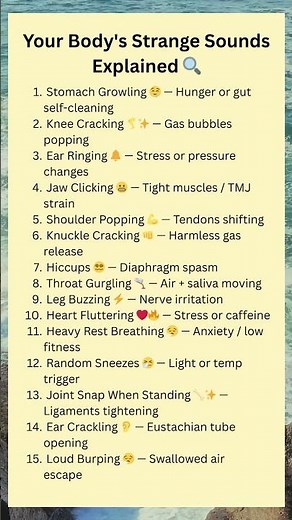 Your Body's Strange Sounds Explained #healthfacts