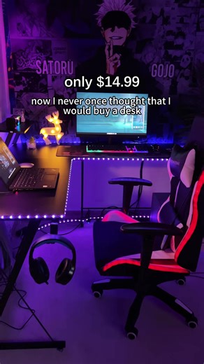 No one can resist such a cool gaming desk ‼️‼️🔥 #gamingdesk #furnitureflip #fyp #gaminggear #gamer #desk #desksetup #bastdesk #ldesk #rgb#rgblights #rgbsetup #ledgamingdesk #tiktokshop#dealsforyoudays #blackfriday #blackfridaysale #christmas #TikTokShopBlackFriday #TikTokShopCyberMonday