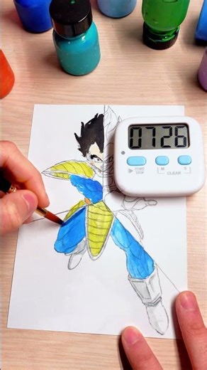 Painting Vegeta for letter V