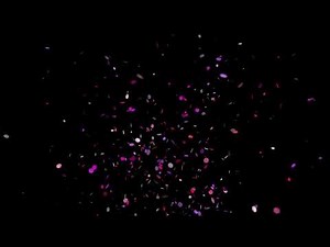 4k Happy Birthday Confetti Explosion Black Screen Background Video Effect