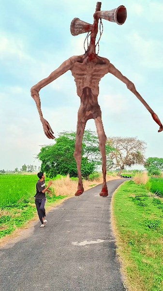 Siren head in Real life 😱😨|| KARAN KUMAR || #viralshorts #sirenhead #shortsfeed #popular #firstshort